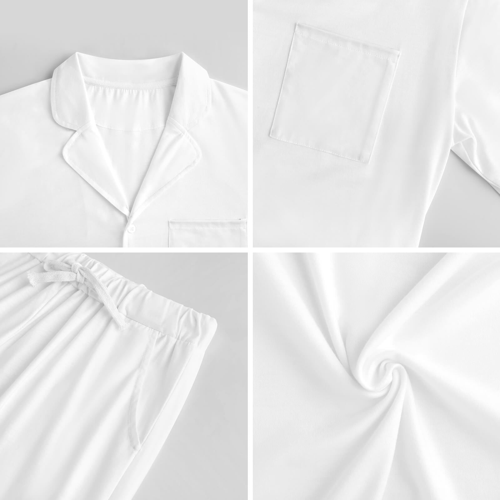 WEPRINTMEPajamasCustom Pet Face and Name Stripe Men's Cotton Long Pajama Set