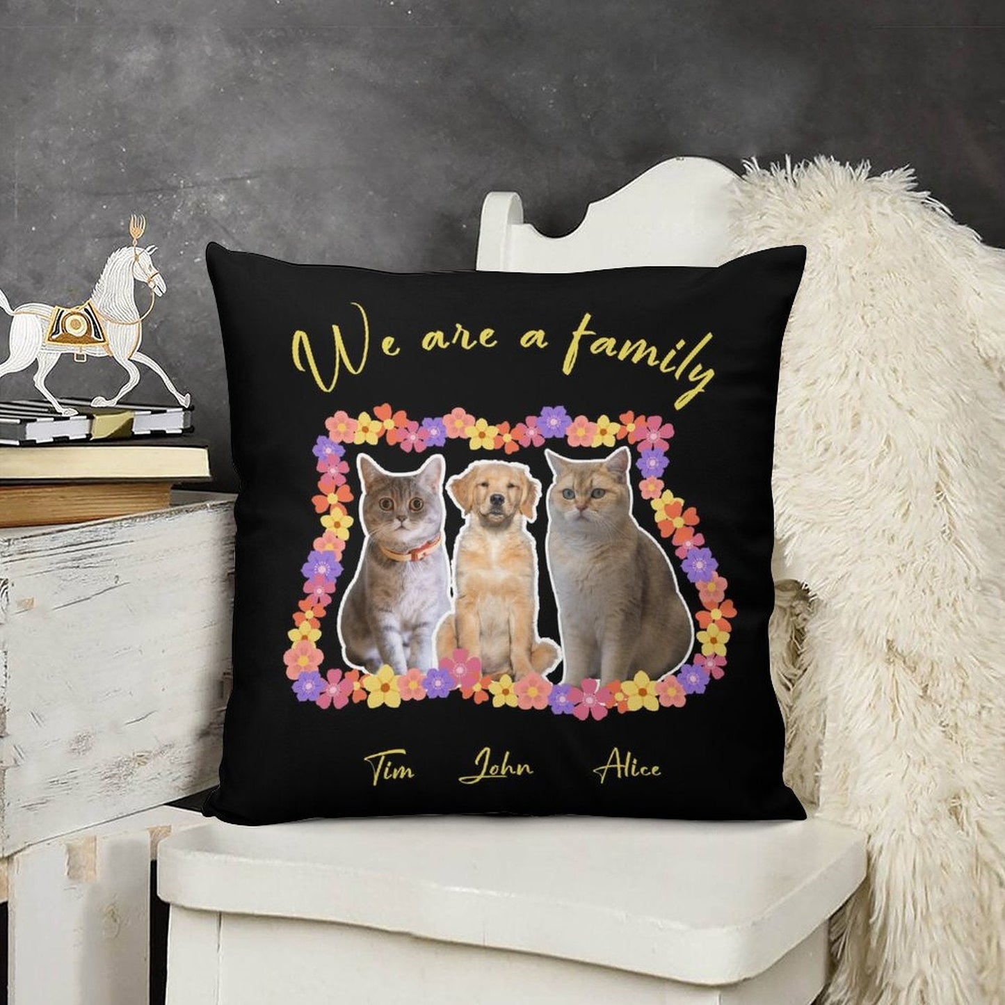 WEPRINTMEPillowCustom Pet We Are Family Pillow Case