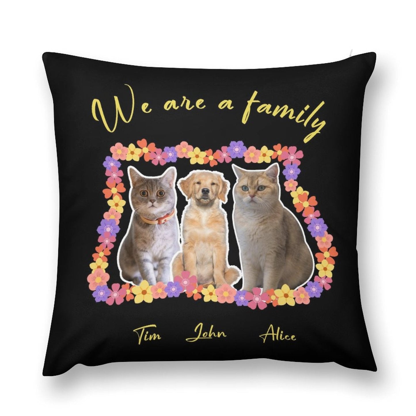 WEPRINTMEPillowCustom Pet We Are Family Pillow Case