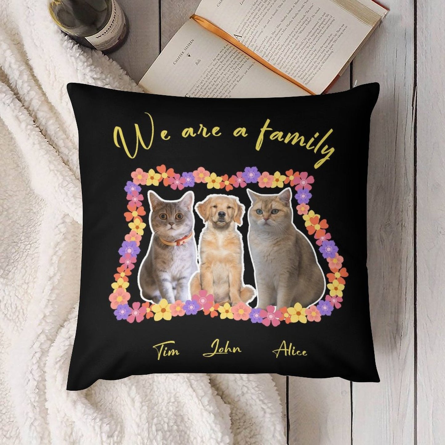 WEPRINTMEPillowCustom Pet We Are Family Pillow Case