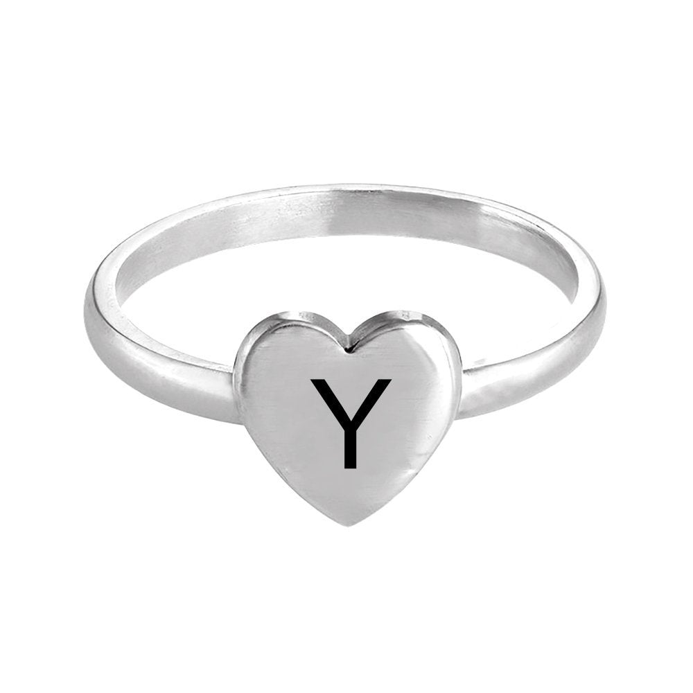 WEPRINTMERingCustom Letter Heart Ring