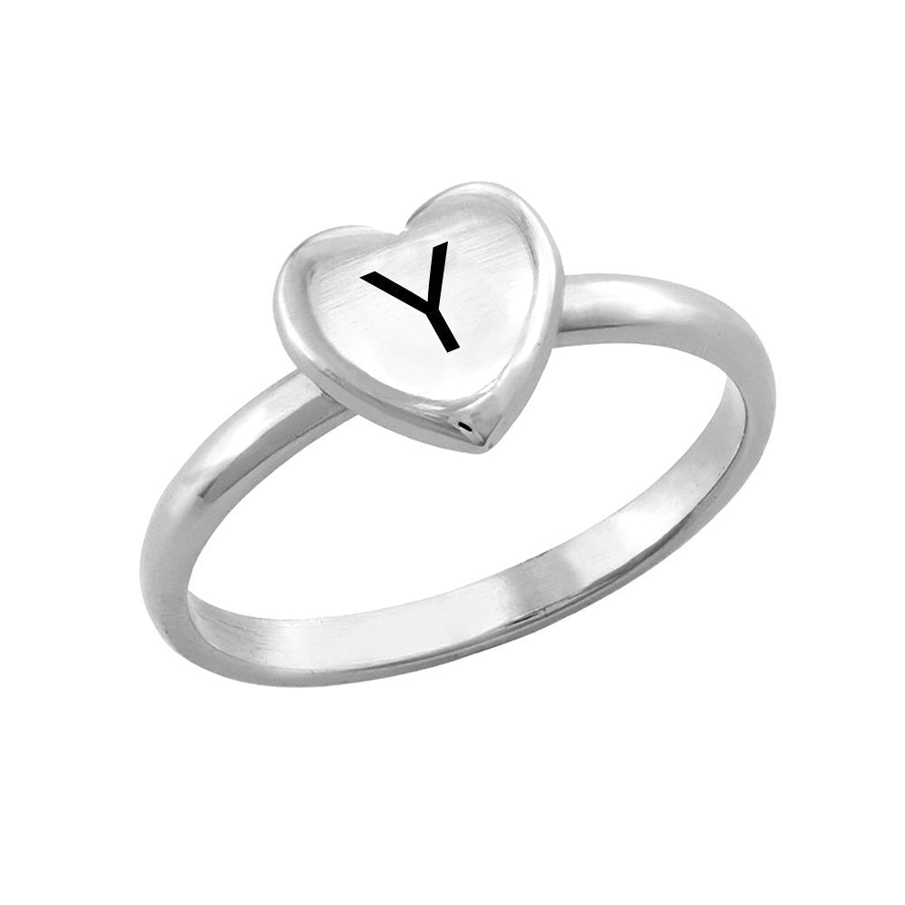 WEPRINTMERingCustom Letter Heart Ring