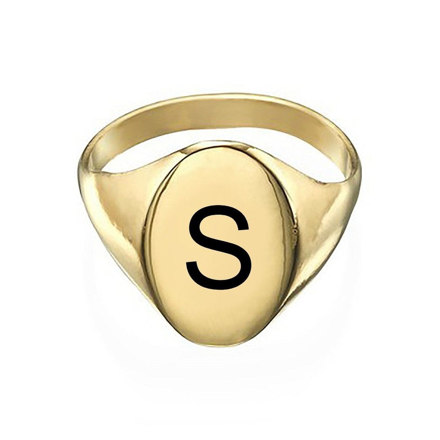 WEPRINTMERingCustom Letter Oval Seal Ring