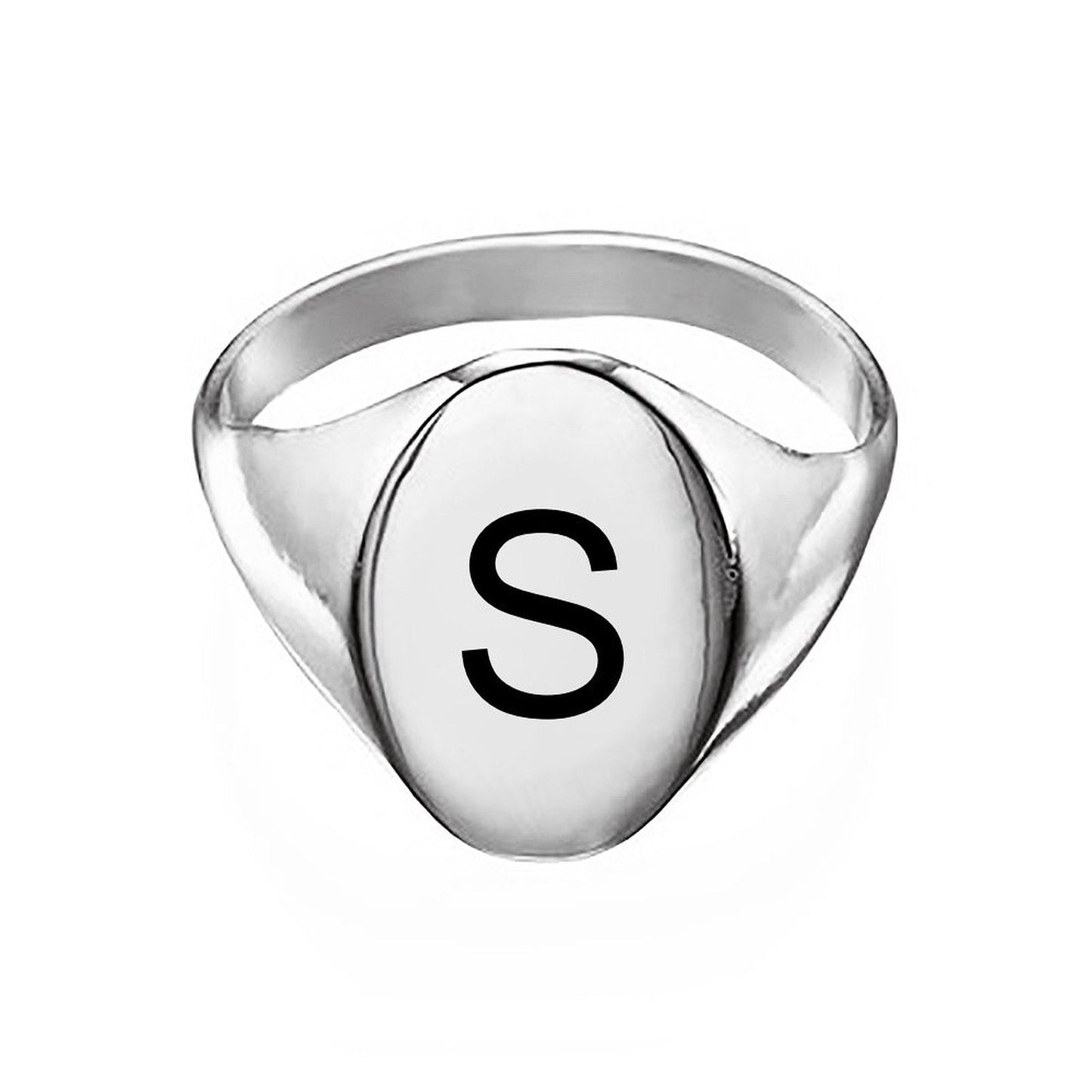 WEPRINTMERingCustom Letter Oval Seal Ring