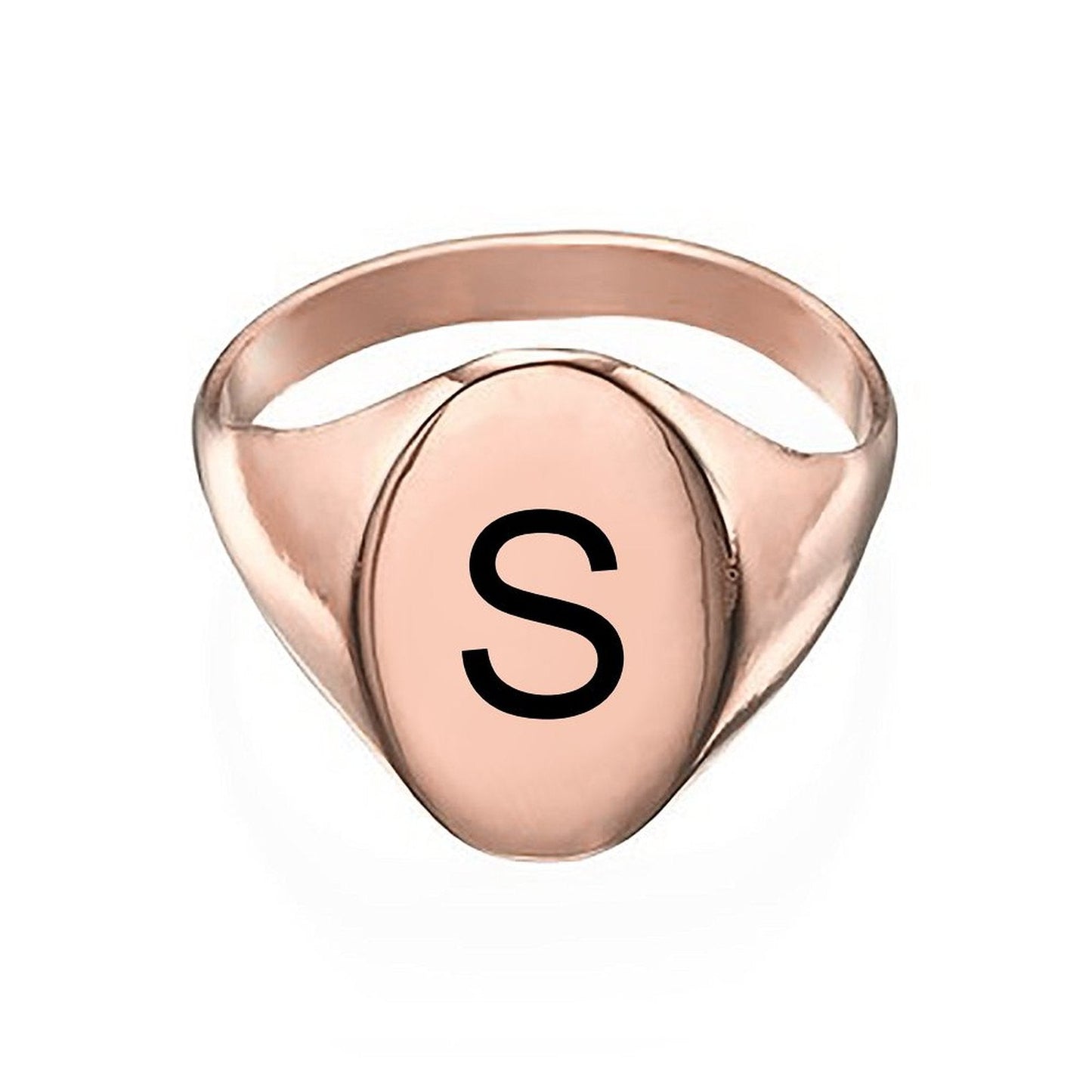 WEPRINTMERingCustom Letter Oval Seal Ring