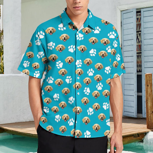 WEPRINTMEShirtCustom Pet Face Men's Short Sleeve Shirt