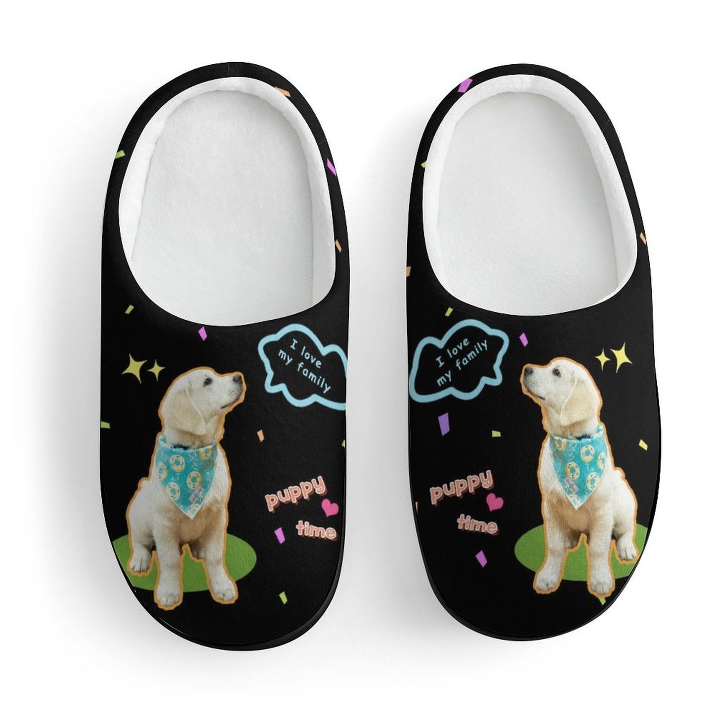 WEPRINTMESlippersCustom Pet Face Love Family Kids Cotton Slippers