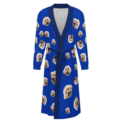 Custom Pet Face Everywhere Adult Robe-5
