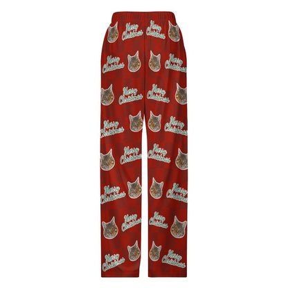 Custom Pet Face Christmas Pants for Kids-Back-WEPRINTME