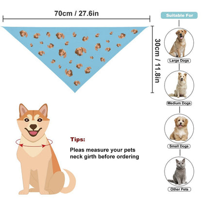 Custom Pet Face Pets Everywhere Pet Scarf-WEPRINTME-14