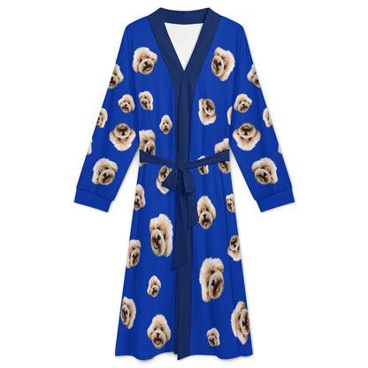 Custom Pet Face Everywhere Adult Robe-7