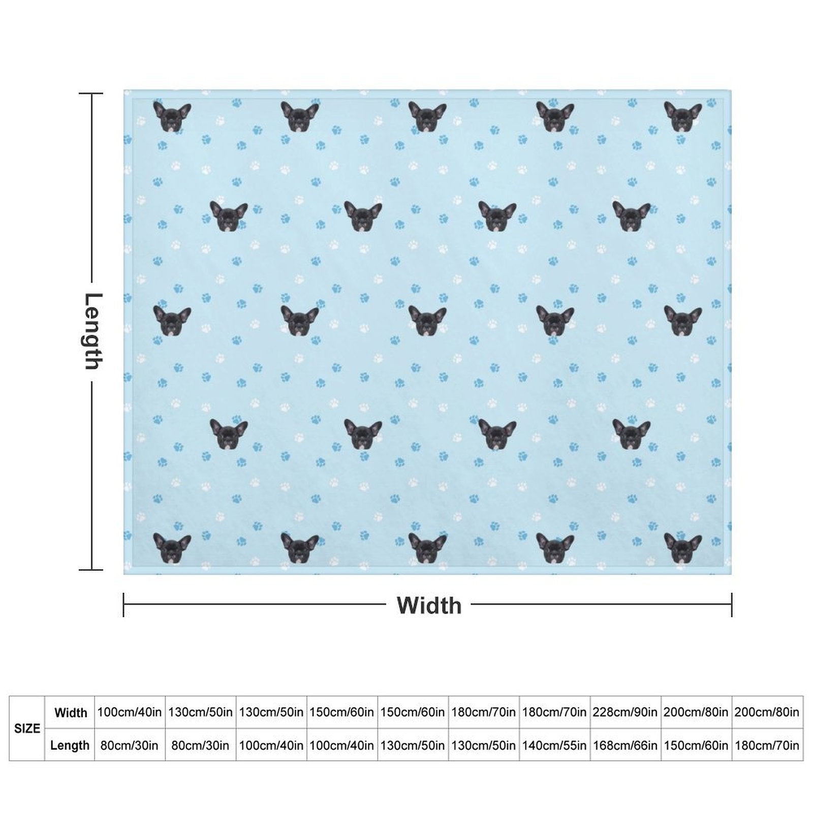 Custom Pet Face Paws and Pets Fleece Blanket-WEPRINTME-8