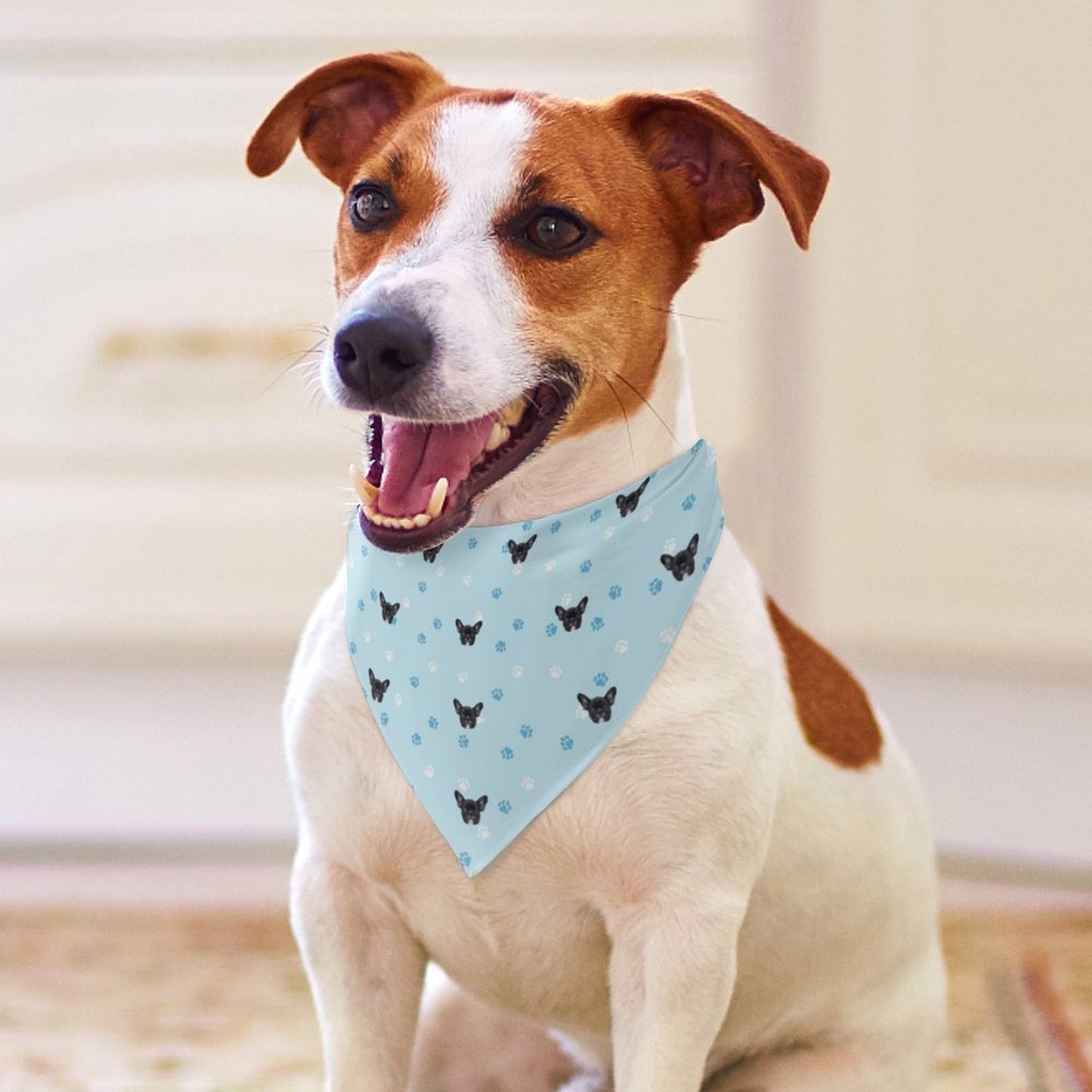 Custom Pet Face Pets Everywhere Pet Scarf-WEPRINTME-12