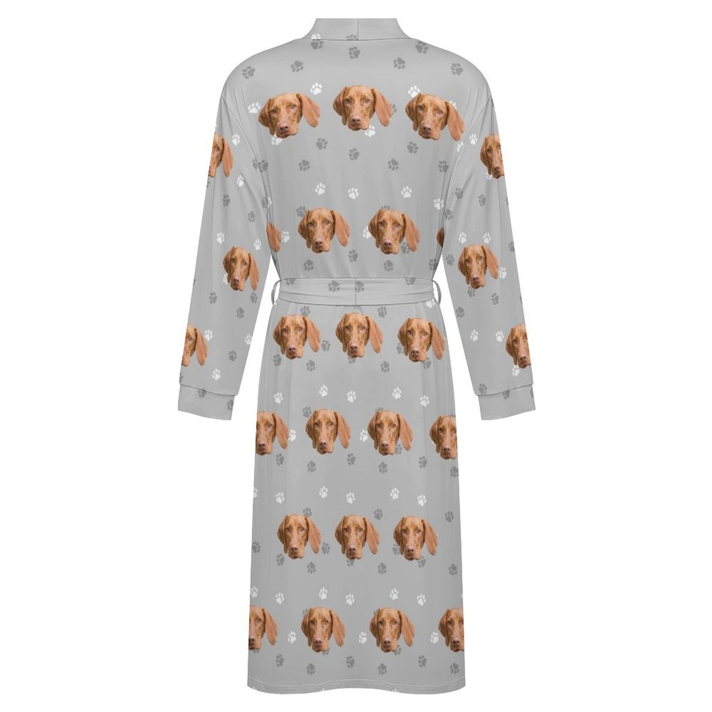 Custom Pet Face Paws Adult Robe (Unisex)-6