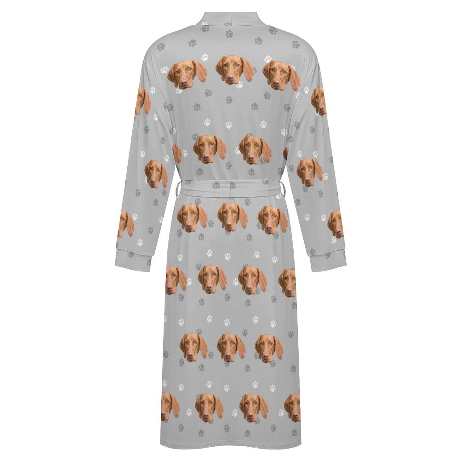 Custom Pet Face Paws Adult Robe (Unisex)-6