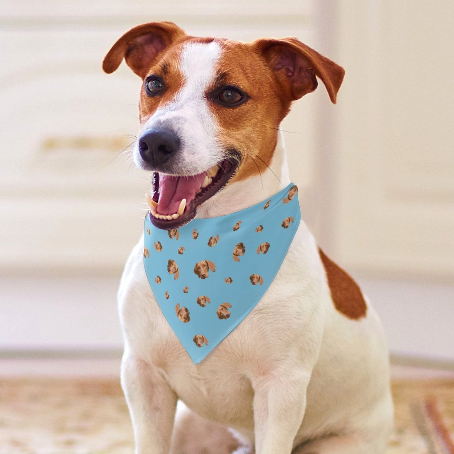 Custom Pet Face Pets Everywhere Pet Scarf-WEPRINTME-15