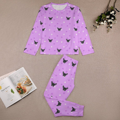 Custom Pet Face Paws and Pets Kids Pajama Set-WEPRINTME-3