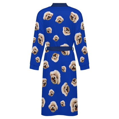 Custom Pet Face Everywhere Adult Robe-6