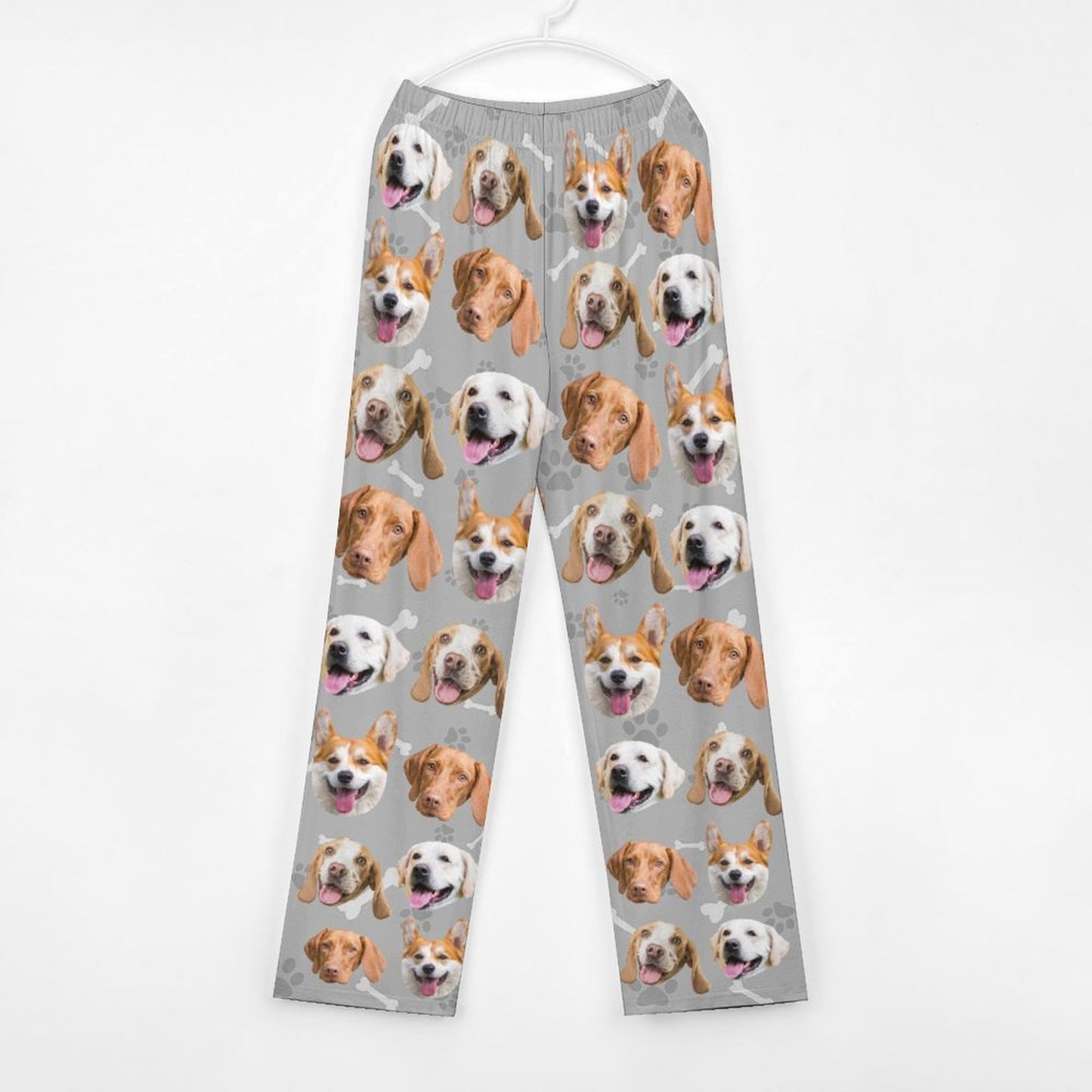 Custom Pet Kids Pants Paws Pajama Pants-Front-WEPRINTME