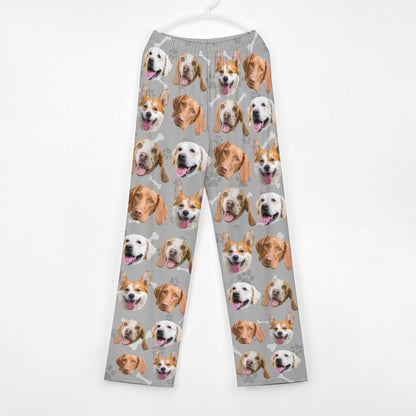 Custom Pet Kids Pants Paws Pajama Pants-Front-WEPRINTME