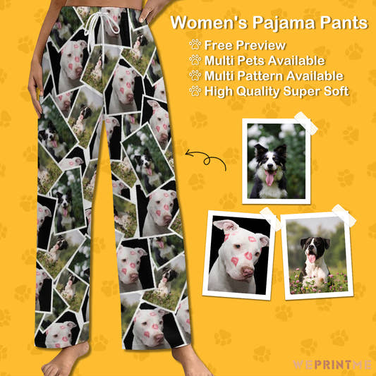 Personalized Pet Photo Pajama Pants for Women personalized product image