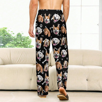 Custom Pet Face Pants Dogs or Cats Face Unisex Pajama Pants-Dog Model3-WEPRINTME