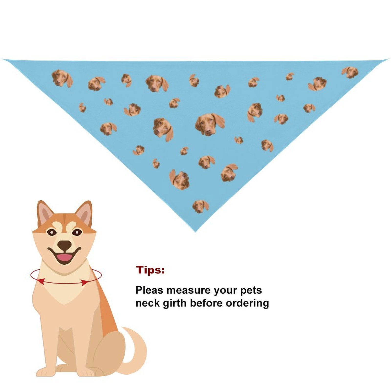Custom Pet Face Pets Everywhere Pet Scarf-WEPRINTME-17