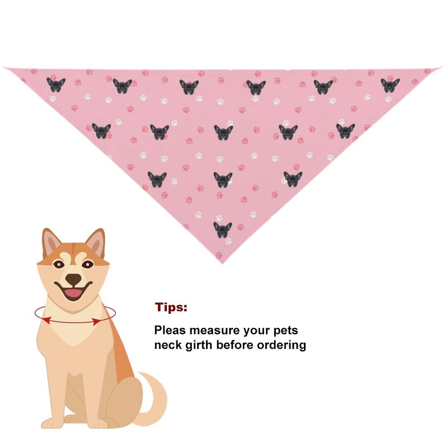 Custom Pet Face Pets Everywhere Pet Scarf-WEPRINTME-8