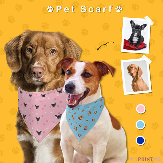 Custom Pet Face Pets Everywhere Pet Scarf-WePrintMe-1