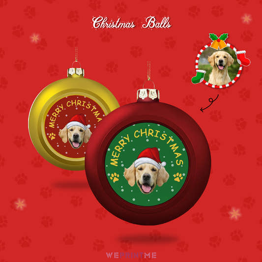 Personalized Pet Face Christmas Balls-WePrintMe-1