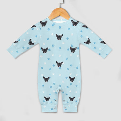 Custom Pet Face Pets Paws Baby Romper-WEPRINTME-10