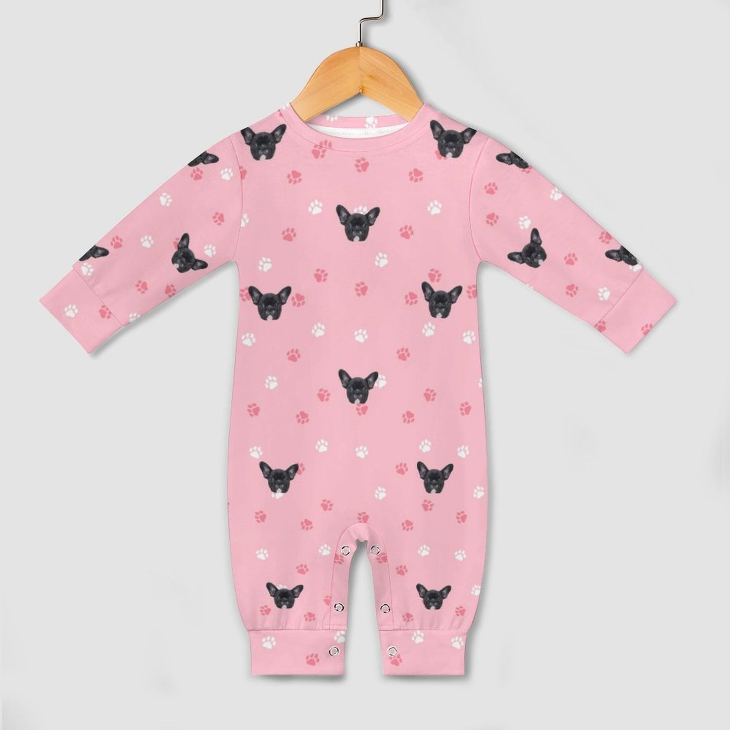 Custom Pet Face Pets Paws Baby Romper-WEPRINTME-5