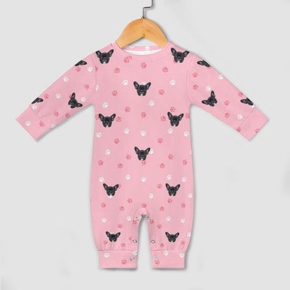 Custom Pet Face Pets Paws Baby Romper-WEPRINTME-5