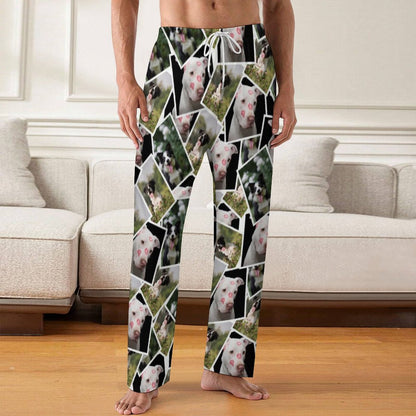 Personalized Pet Pants Photos Pajama Pants for Men