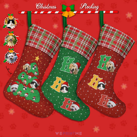 Personalized Pet Face Sequined Christmas Stockings-WePrintMe-1