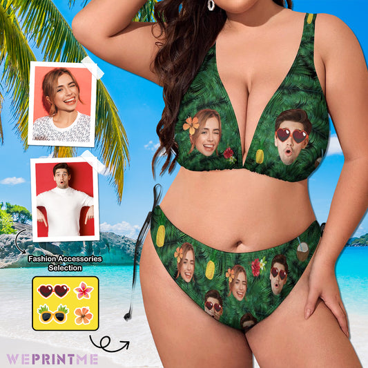 Custom Couple Face Plus Size Swimwear-WEPRINTME-1