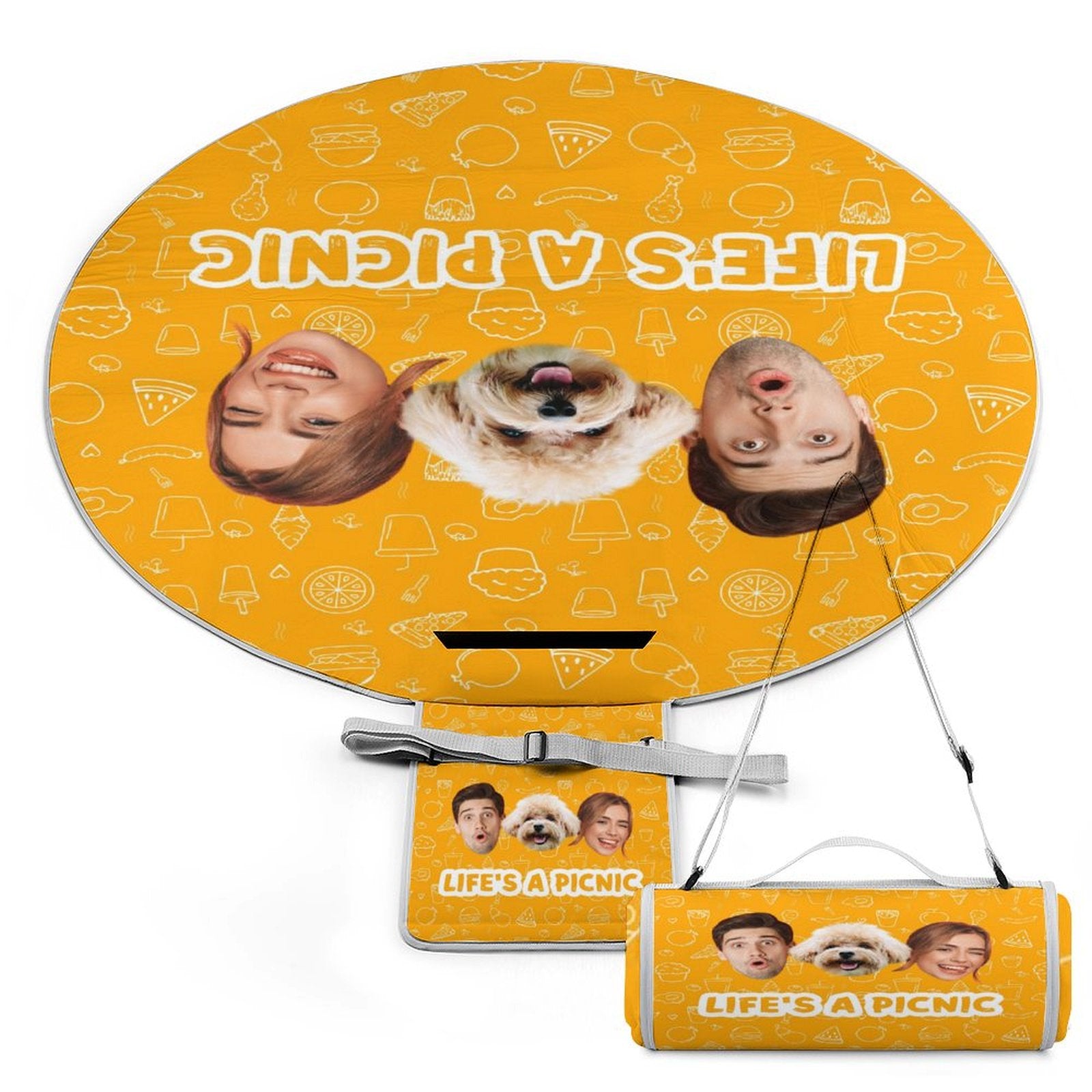 Custom Face Circle Picnic Mat-WEPRINTME-5