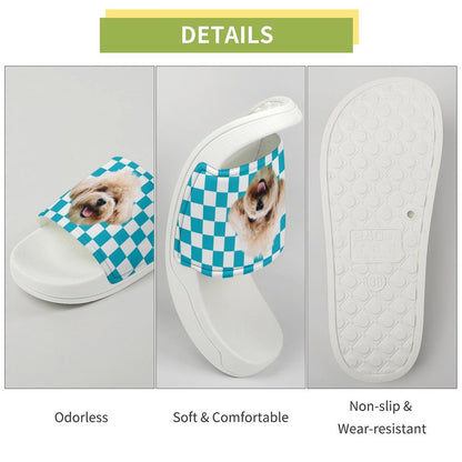 Custom Face Color Grid PVC Home Slippers-WEPRINTME-4