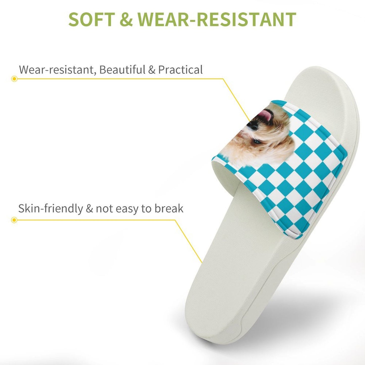 Custom Face Color Grid PVC Home Slippers-WEPRINTME-5