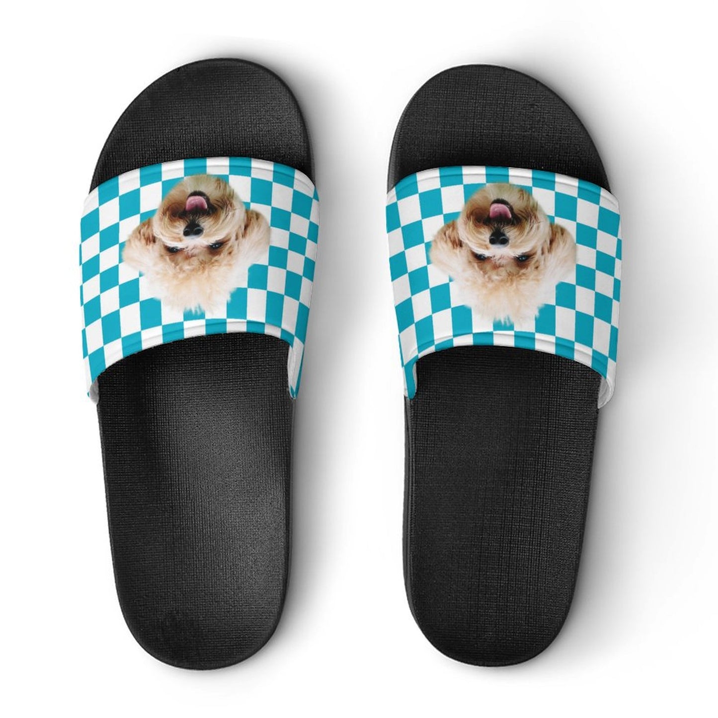 Custom Face Color Grid PVC Home Slippers-WEPRINTME-6