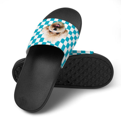 Custom Face Color Grid PVC Home Slippers-WEPRINTME-7