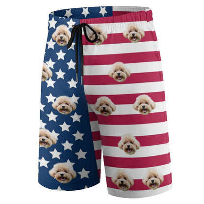 Custom Face Flag Kids Shorts Matching Pet Shirts-WEPRINTME-6