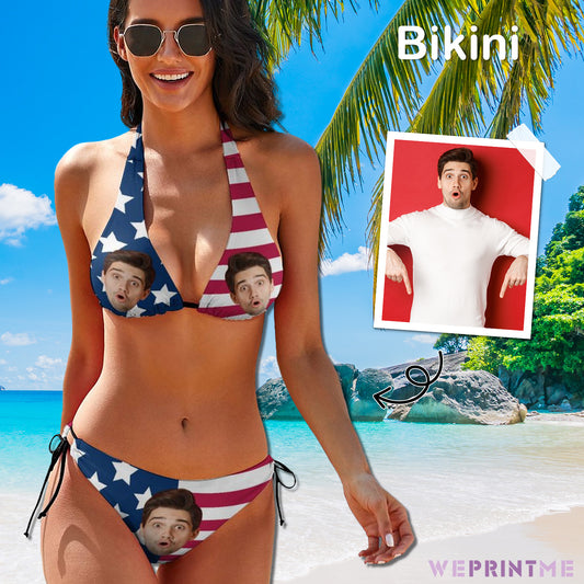 Custom Face Flag String Bikini-WEPRINTME-1