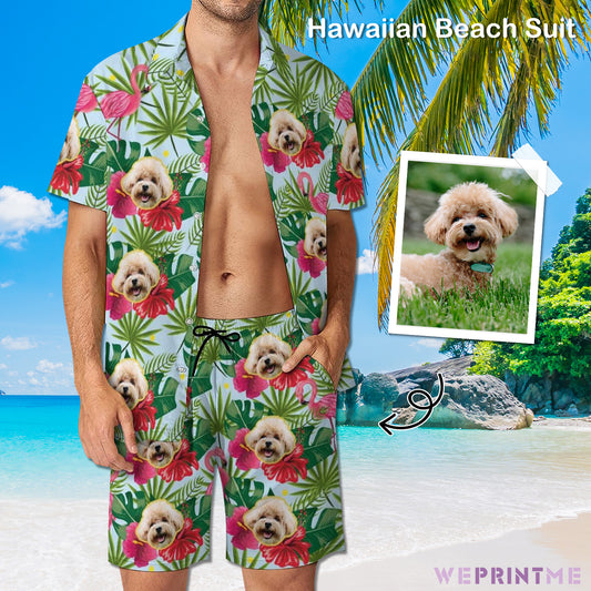 Custom Face Hawaiian Men's Beach Suit-WEPRINTME-1