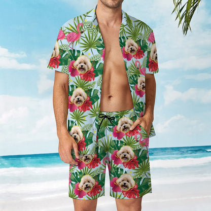 Custom Face Hawaiian Men's Beach Suit-WEPRINTME-2