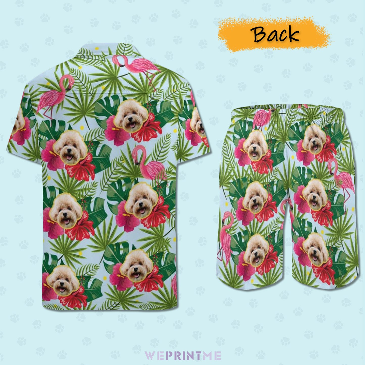 Custom Face Hawaiian Men's Beach Suit-WEPRINTME-4