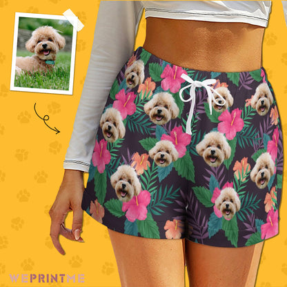 Custom Face Hawaiian Style Women's Shorts-WEPRINTME-1