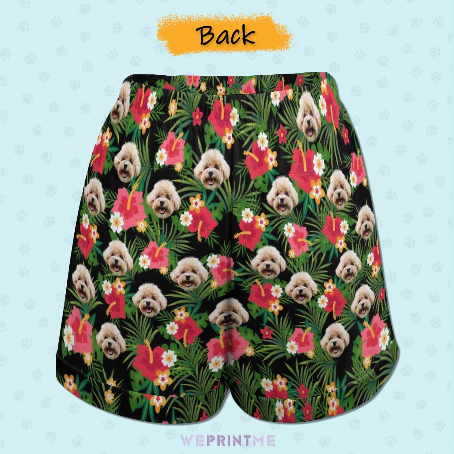 Custom Face Hawaiian Style Women's Shorts-WEPRINTME-13