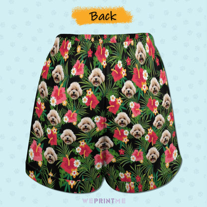 Custom Face Hawaiian Style Women's Shorts-WEPRINTME-13