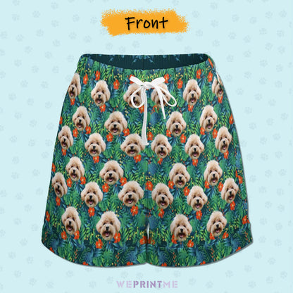Custom Face Hawaiian Style Women's Shorts-WEPRINTME-17